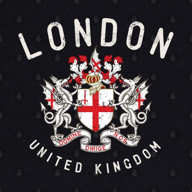 London Great Britain Vintage Coat Of Arms by Designkix